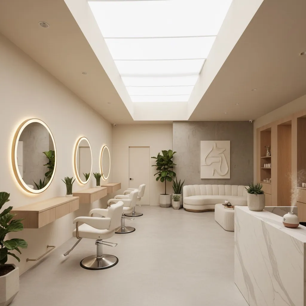 Modern salon interior